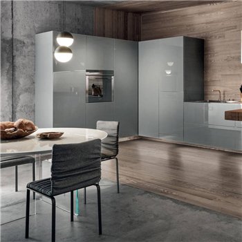 Mesa fija redonda Air cristal Lago