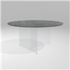 Mesa fija redonda Air XGlass Lago