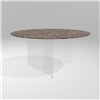 Mesa fija redonda Air XGlass Lago