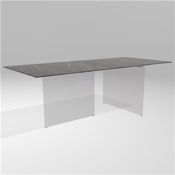 Mesa fija rectangular Air XGlass Lago