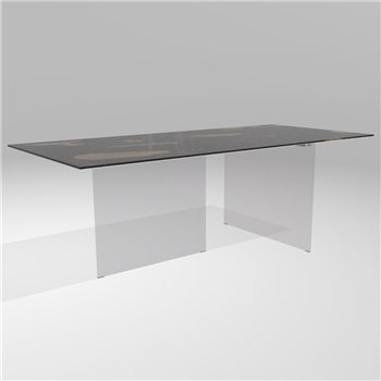 Mesa fija rectangular Air XGlass Lago