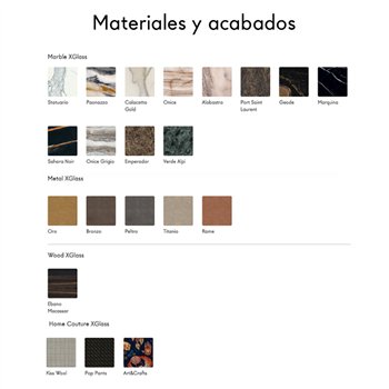 Mesa fija redonda Air XGlass Lago