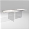 Mesa fija cantos redondeados Air Slim XGlass Lago