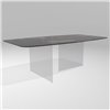 Mesa fija cantos redondeados Air Slim XGlass Lago