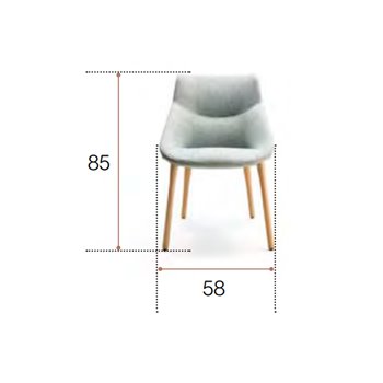 Silla Bow Chair 4 patas madera esPattio