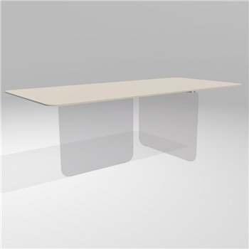 Mesa fija cantos redondeados Air Soft cristal Lago