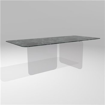 Mesa fija cantos redondeados Air Soft XGlass Lago