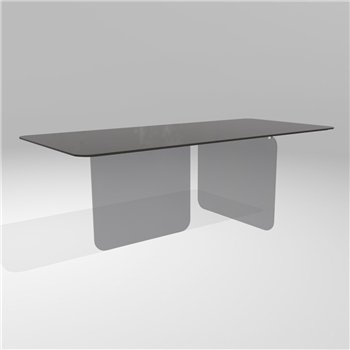 Mesa fija cantos redondeados Air Soft XGlass Lago