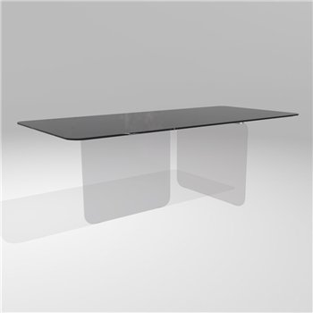 Mesa fija cantos redondeados Air Soft XGlass Lago