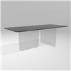Mesa fija cantos redondeados Air Soft XGlass Lago
