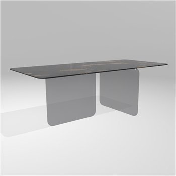 Mesa fija cantos redondeados Air Soft XGlass Lago