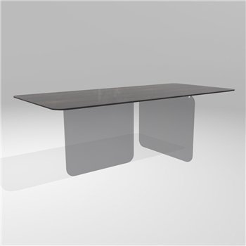 Mesa fija cantos redondeados Air Soft XGlass Lago