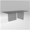 Mesa fija cantos redondeados Air Soft XGlass Lago