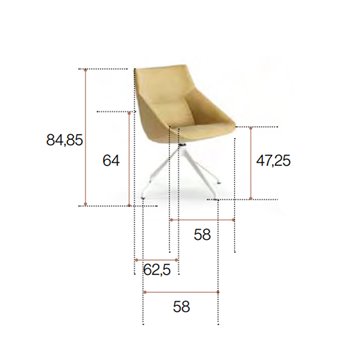 Silla Bow Chair base piramidal metal esPattio