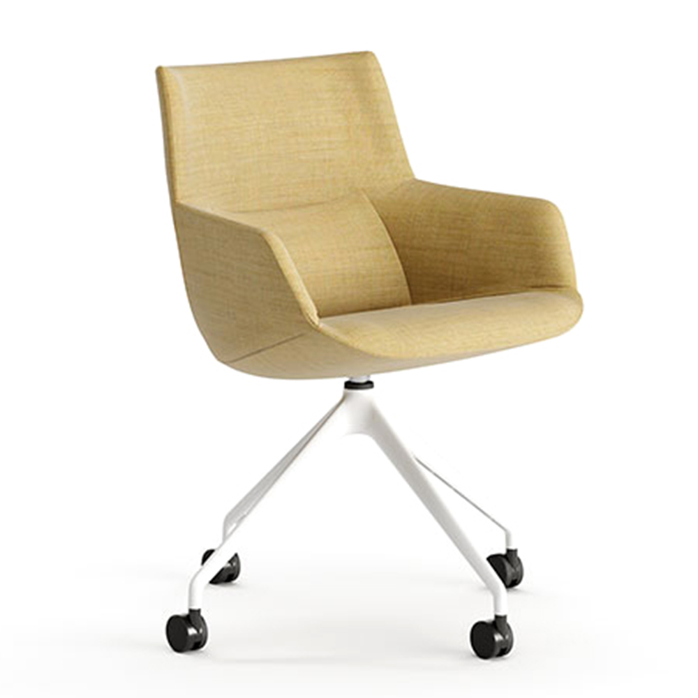 Sillón Bow Chair base 4 radios aluminio con ruedas esPattio