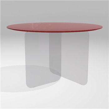 Mesa fija redonda Air Soft cristal Lago