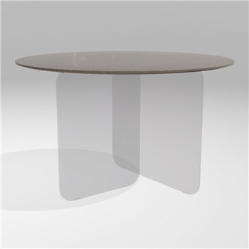 Mesa fija redonda Air Soft cristal Lago