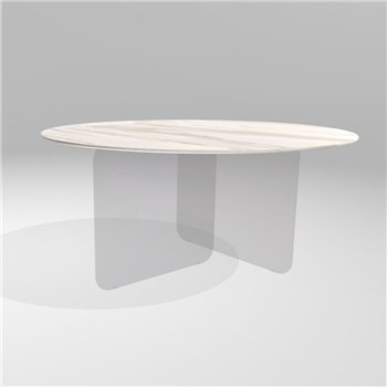 Mesa fija redonda Air Soft XGlass Lago