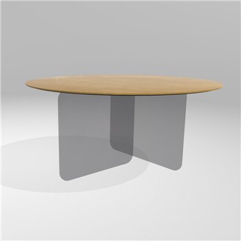 Mesa fija redonda Air Soft XGlass Lago