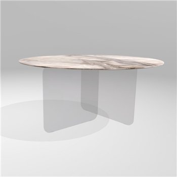 Mesa fija redonda Air Soft XGlass Lago