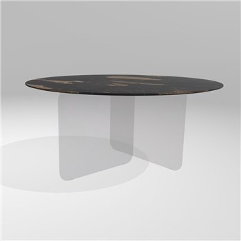 Mesa fija redonda Air Soft XGlass Lago