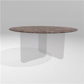 Mesa fija redonda Air Soft XGlass Lago