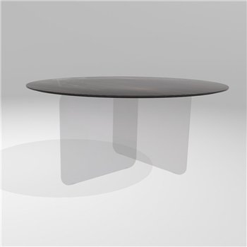 Mesa fija redonda Air Soft XGlass Lago