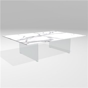 Mesa centro rectangular Air XGlass Lago