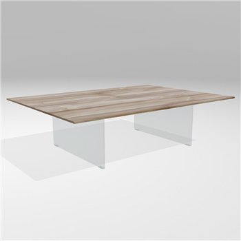 Mesa centro rectangular Air XGlass Lago