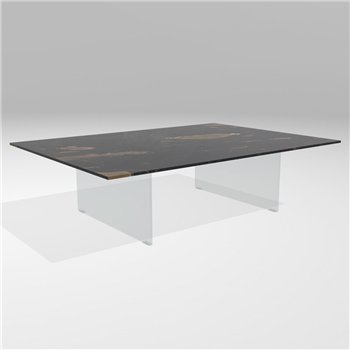 Mesa centro rectangular Air XGlass Lago