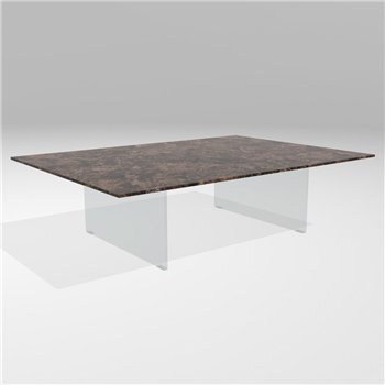 Mesa centro rectangular Air XGlass Lago