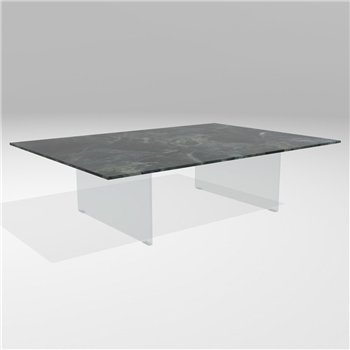 Mesa centro rectangular Air XGlass Lago