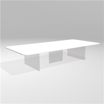Mesa centro rectangular Air Soft cristal Lago