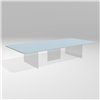 Mesa centro rectangular Air Soft cristal Lago