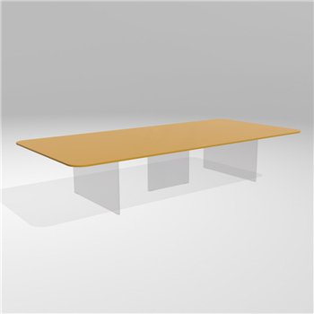 Mesa centro rectangular Air Soft cristal Lago