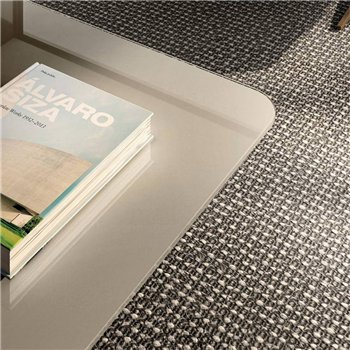 Mesa centro rectangular Air Soft cristal Lago