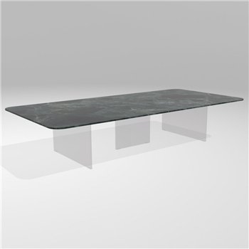 Mesa centro rectangular Air Soft XGlass Lago