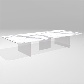 Mesa centro rectangular Air Soft XGlass Lago