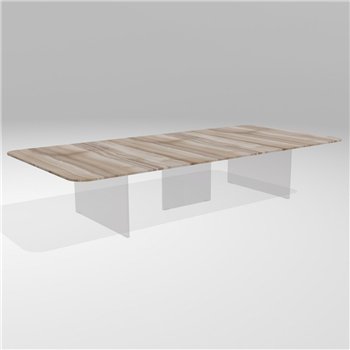 Mesa centro rectangular Air Soft XGlass Lago