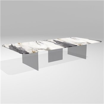 Mesa centro rectangular Air Soft XGlass Lago