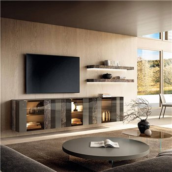 Mesa centro redonda Air lacado Lago