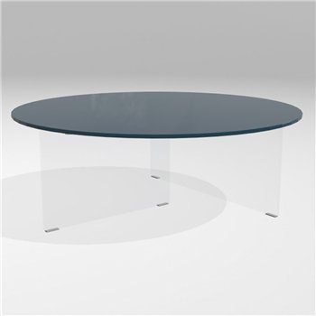 Mesa centro redonda Air cristal Lago