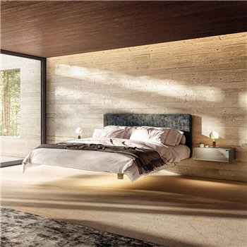 Cama matrimonial Fluttua con respaldo Lago