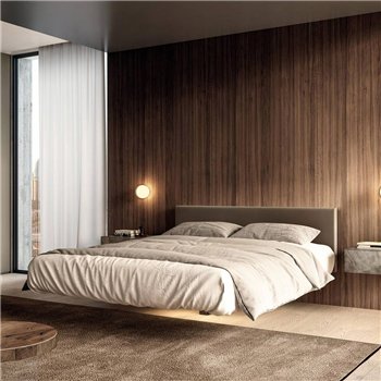 Cama matrimonial Fluttua con respaldo Lago