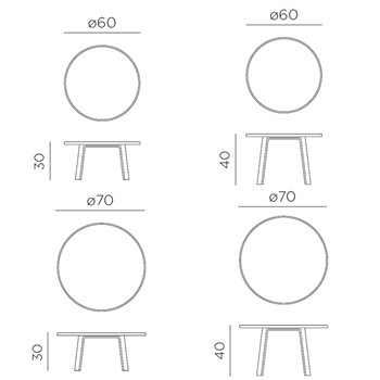 Mesa auxiliar Maximo redonda Nardi