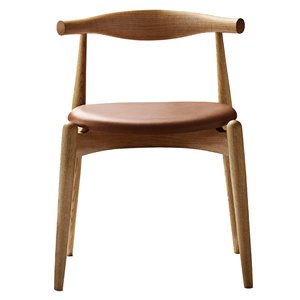 Promo 4x3Silla CH20 Elbow en piel de Carl Hansen and Son. Sillas de diseño moderno.