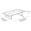 Mesa centro rectangular Air XGlass Lago