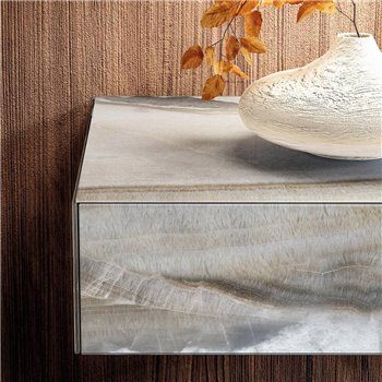 Mesita de noche Materia XGlass Lago