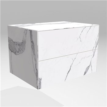 Mesita de noche Materia doble XGlass Lago