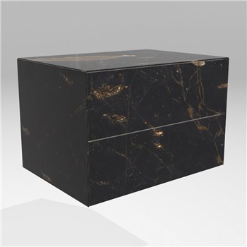 Mesita de noche Materia doble XGlass Lago